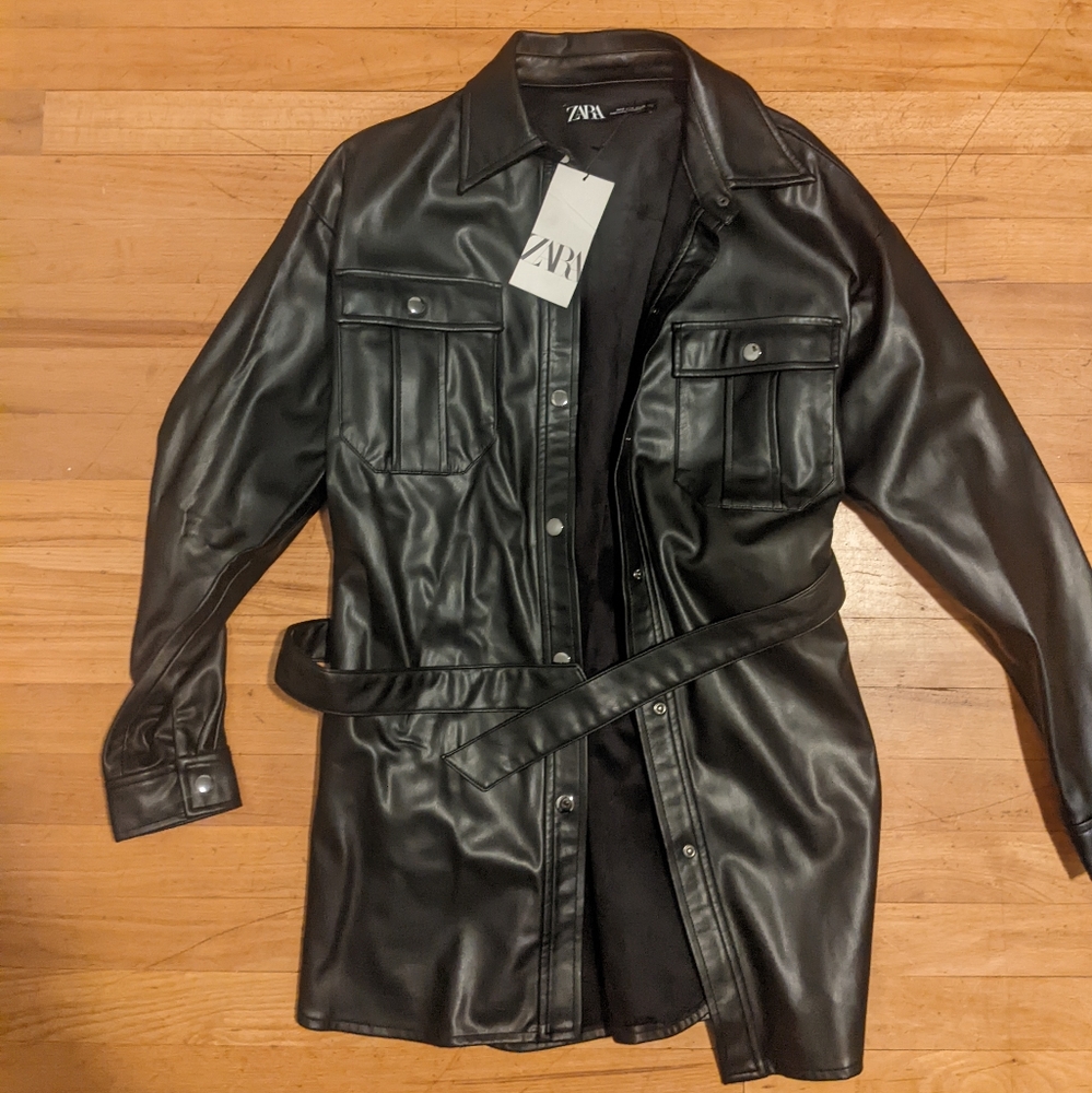 Zara Leather Coat